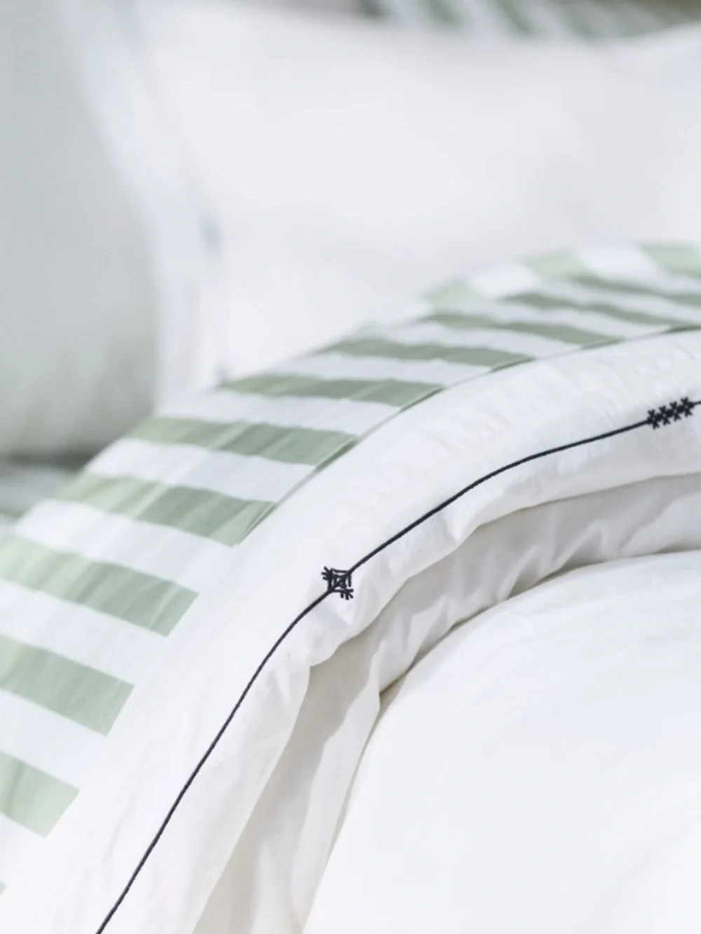 Anthropologie Taylor Organic Cotton Percale Embroidered Duvet NWT
